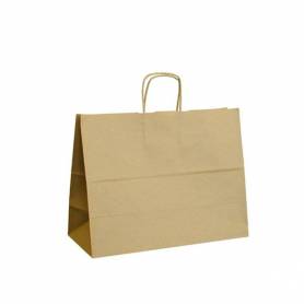 Papírová taška hnědá ExtraTWIST PT09ET - 35x14x26 cm