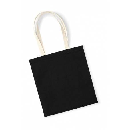 Organická bavlněná taška BBT08 - 340g - 38x42 cm - kontrastní ucha