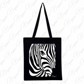 Designová plátěná taška od Bagooo! - Zebra 02