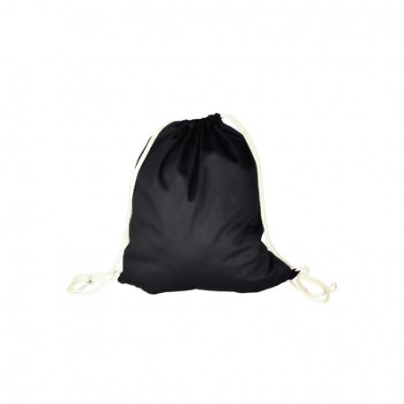 Bavlněný batůžek černý BV01 - 140 gr - 37x46 cm